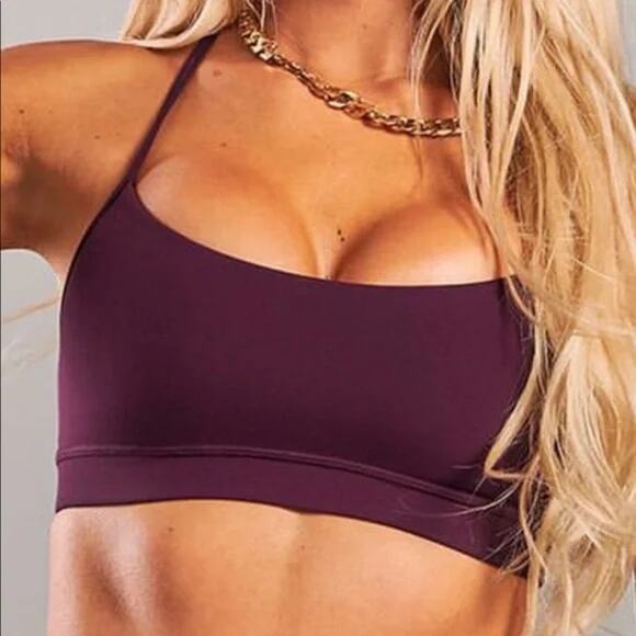 Stori Intro Sleeveless Scoop Neck Padded Sports Bra Mulberry Women's Size US 2 - Picture 1 of 3